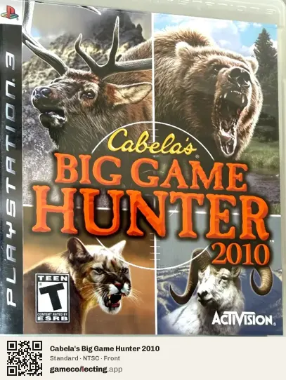 Cabela's Big Game Hunter 2010 PlayStation 3, NTSC box front