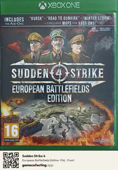Sudden Strike 4 Xbox One, PAL box front