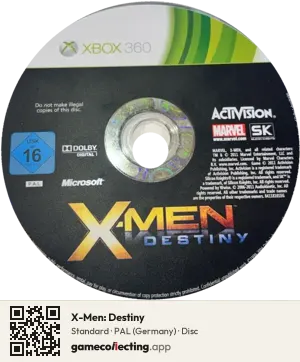 X-Men: Destiny Xbox 360, PAL disc