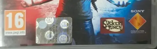 Infamous 2, the PEGI square on its front