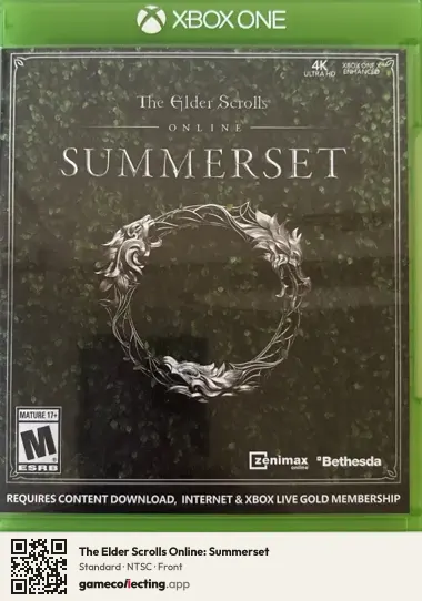 The Elder Scrolls Online: Summerset Xbox One, NTSC box front