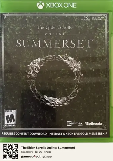 The Elder Scrolls Online: Summerset Xbox One, NTSC box front