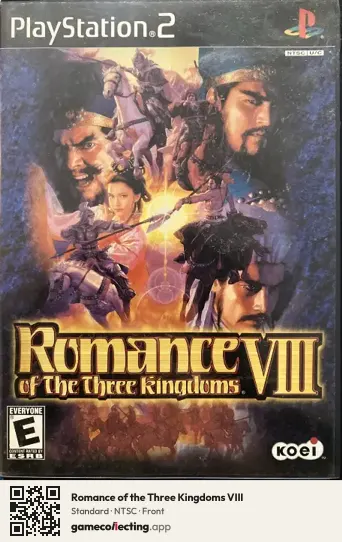 Romance of the Three Kingdoms VIII PlayStation 2, NTSC box front