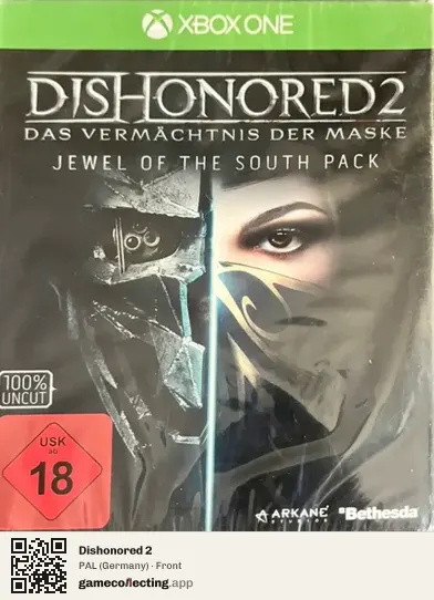 Dishonored 2 Xbox One, Germany box front