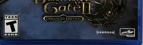 Baldur's Gate and Baldur's Gate II: Enhanced Editions, the ESRB box on its front