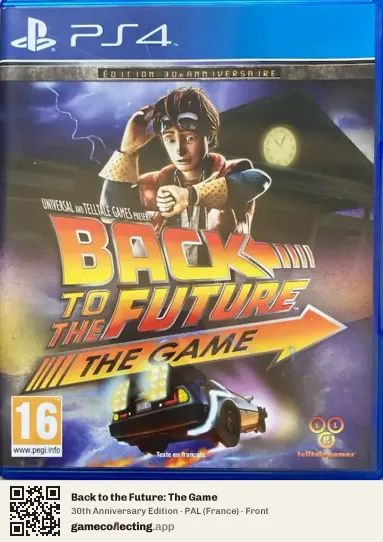 Back to the Future: The Game PlayStation 4, France box front