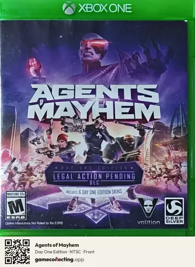 Agents of Mayhem Xbox One, NTSC box front