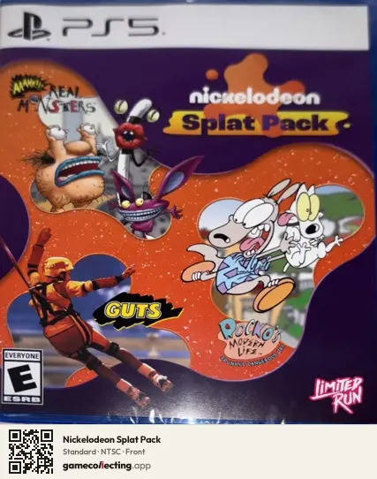 Nickelodeon Splat Pack PlayStation 5, NTSC box front
