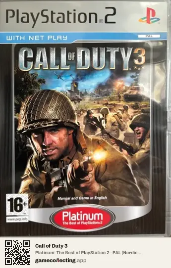 Call of Duty 3 PlayStation 2, Nordic countries box front