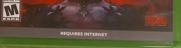 Diablo IV, the ESRB box on its front
