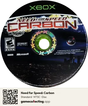 Need for Speed: Carbon Xbox, NTSC disc