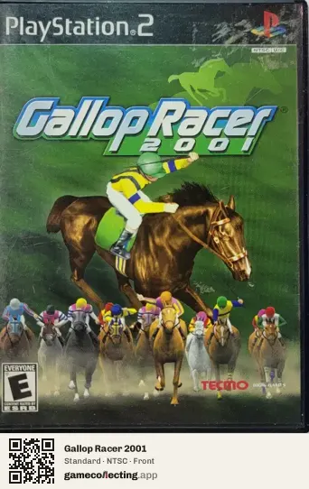 Gallop Racer 2001 PlayStation 2, NTSC box front