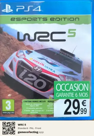 WRC 5 PlayStation 4, PAL box front