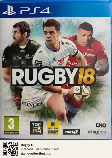 Rugby 18 PlayStation 4, France box front