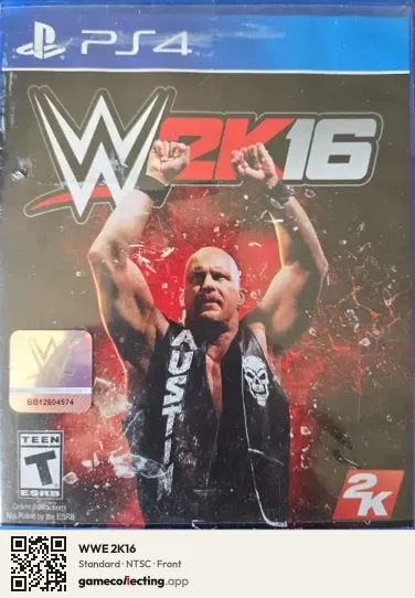 WWE 2K16 PlayStation 4, NTSC box front