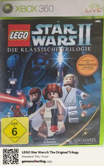 LEGO Star Wars II: The Original Trilogy Xbox 360, PAL box front