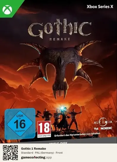 Gothic 1 Remake Xbox Series X, Germany box front