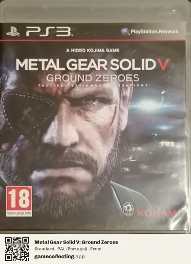 Metal Gear Solid V: Ground Zeroes PlayStation 3, Portugal box front