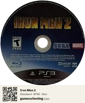 Iron Man 2 PlayStation 3, NTSC disc