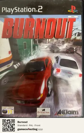 Burnout PlayStation 2, PAL box front