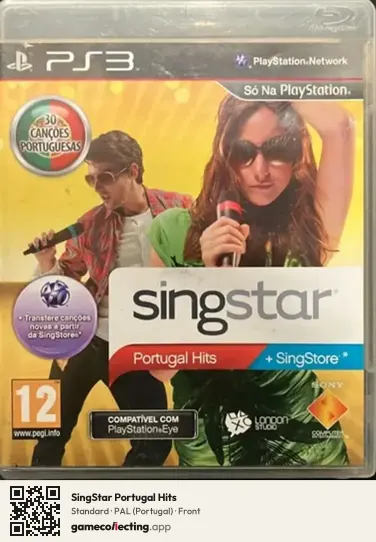 SingStar Portugal Hits PlayStation 3, Portugal box front
