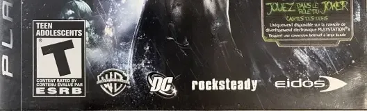 Batman: Arkham Asylum, the ESRB box on its front