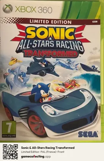 Sonic & All-Stars Racing Transformed Xbox 360, France box front