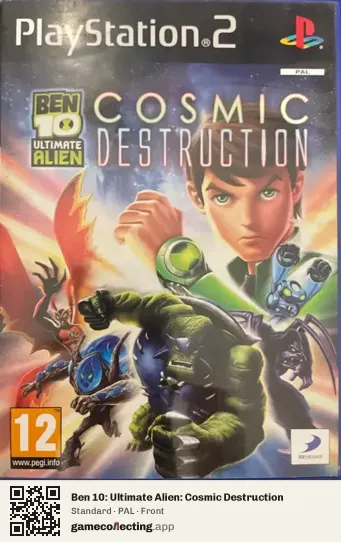 Ben 10: Ultimate Alien: Cosmic Destruction PlayStation 2, PAL box front