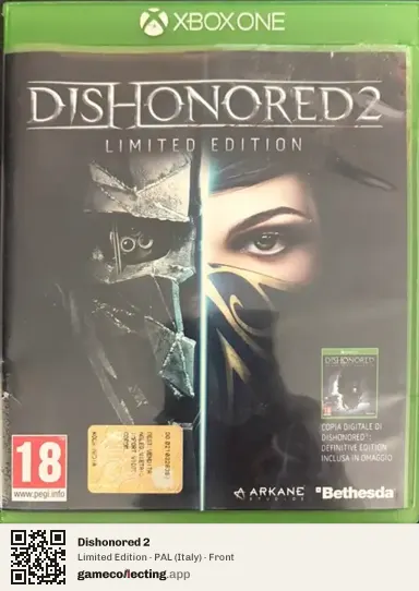 Dishonored 2 Xbox One, Italy box front