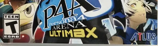 Persona 4 Arena Ultimax, the ESRB box on its front