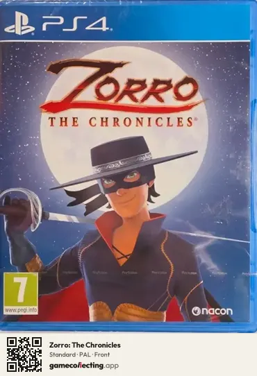 Zorro: The Chronicles PlayStation 4, PAL box front