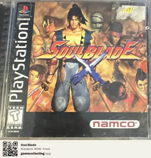 Soul Blade PlayStation, NTSC box front