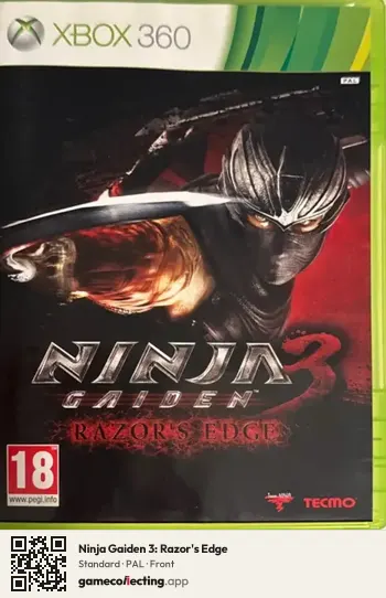 Ninja Gaiden 3: Razor's Edge Xbox 360, PAL box front