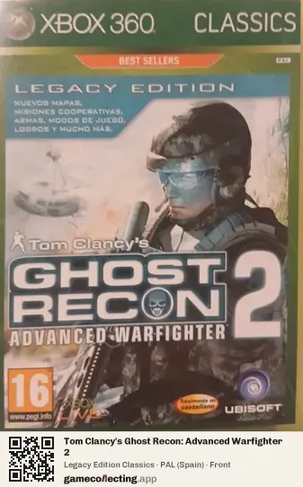 Tom Clancy's Ghost Recon: Advanced Warfighter 2 Xbox 360, Spain box front