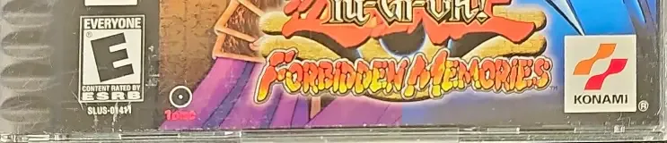 Yu-Gi-Oh! Forbidden Memories, the ESRB box on its front