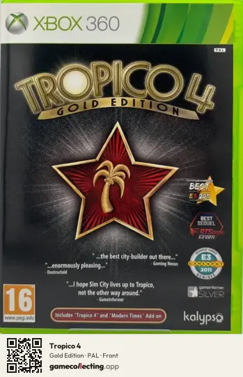 Tropico 4 Xbox 360, PAL box front