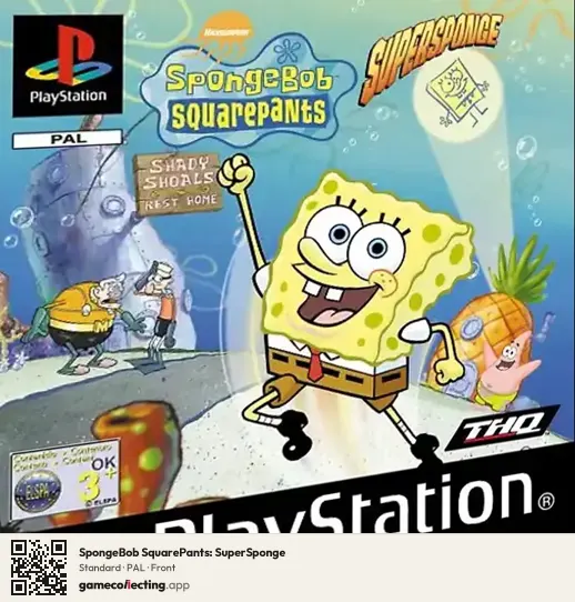 SpongeBob SquarePants: SuperSponge PlayStation, PAL box front