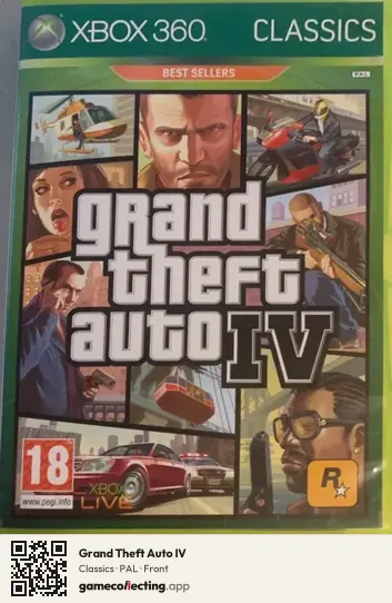 Grand Theft Auto IV Xbox 360, PAL box front