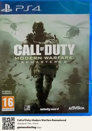Call of Duty: Modern Warfare Remastered PlayStation 4, PAL box front