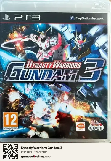 Dynasty Warriors: Gundam 3 PlayStation 3, PAL box front