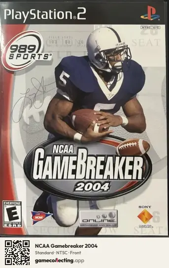 NCAA Gamebreaker 2004 PlayStation 2, NTSC box front