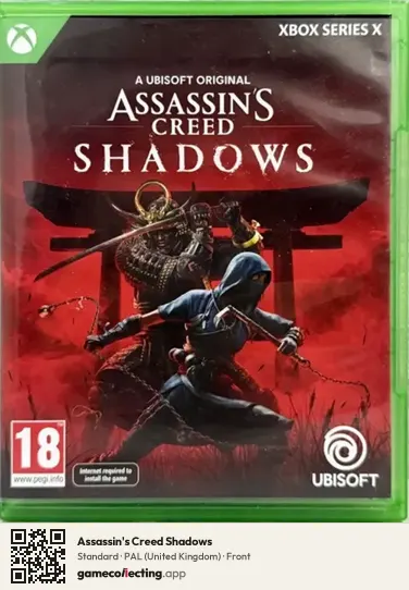 Assassin's Creed Shadows Xbox Series X, United Kingdom box front