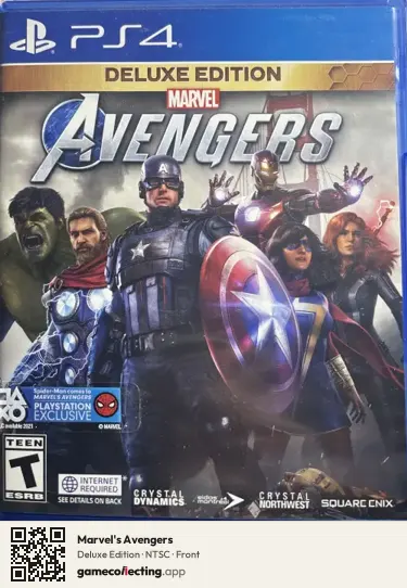 Marvel's Avengers PlayStation 4, NTSC box front