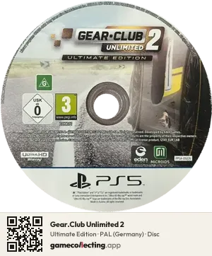 Gear.Club Unlimited 2 PlayStation 5, PAL disc
