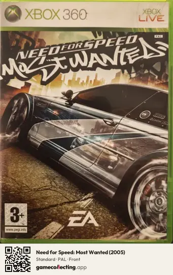 Need for Speed: Most Wanted (2005) Xbox 360, PAL box front