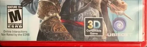 Assassin's Creed: Revelations, the ESRB box on its front