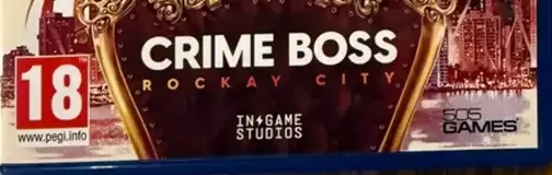 Crime Boss: Rockay City, the PEGI square on its front