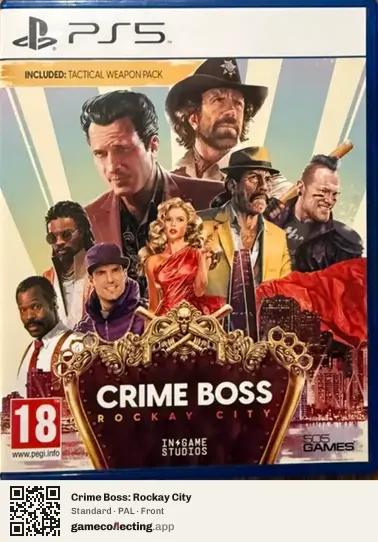 Crime Boss: Rockay City PlayStation 5, PAL box front