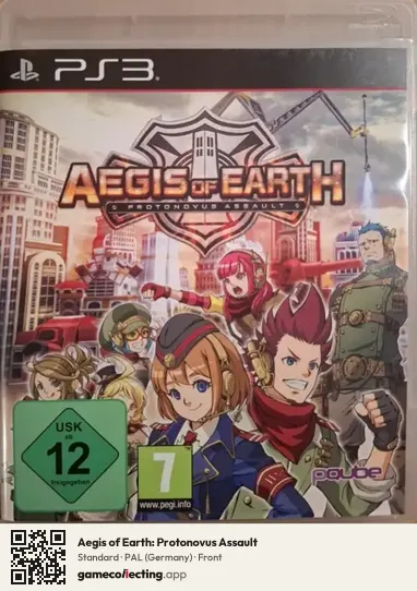 Aegis of Earth: Protonovus Assault PlayStation 3, Germany box front