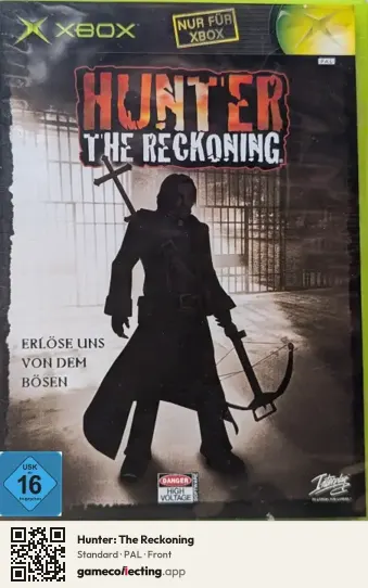 Hunter: The Reckoning Xbox, PAL box front